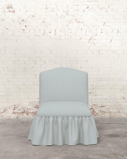 Poppy Ruffle Armless Accent Chair