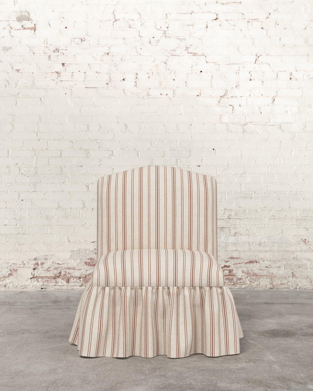 Poppy Ruffle Armless Accent Chair