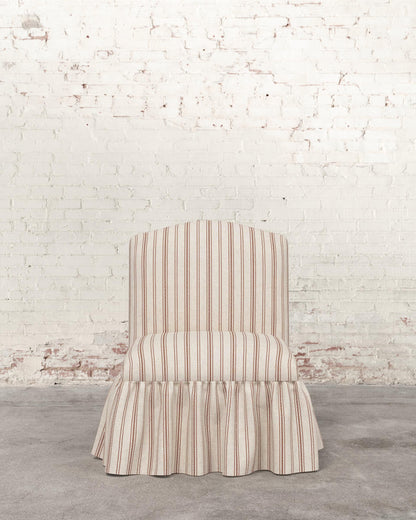 Poppy Ruffle Armless Accent Chair