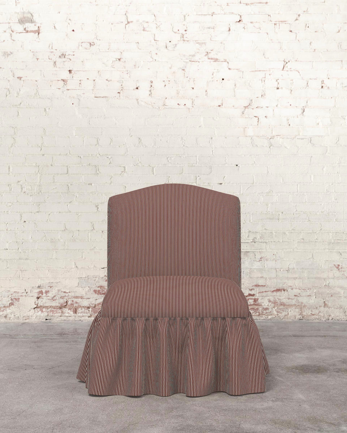 Poppy Ruffle Armless Accent Chair