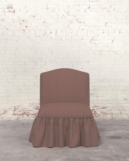 Poppy Ruffle Armless Accent Chair