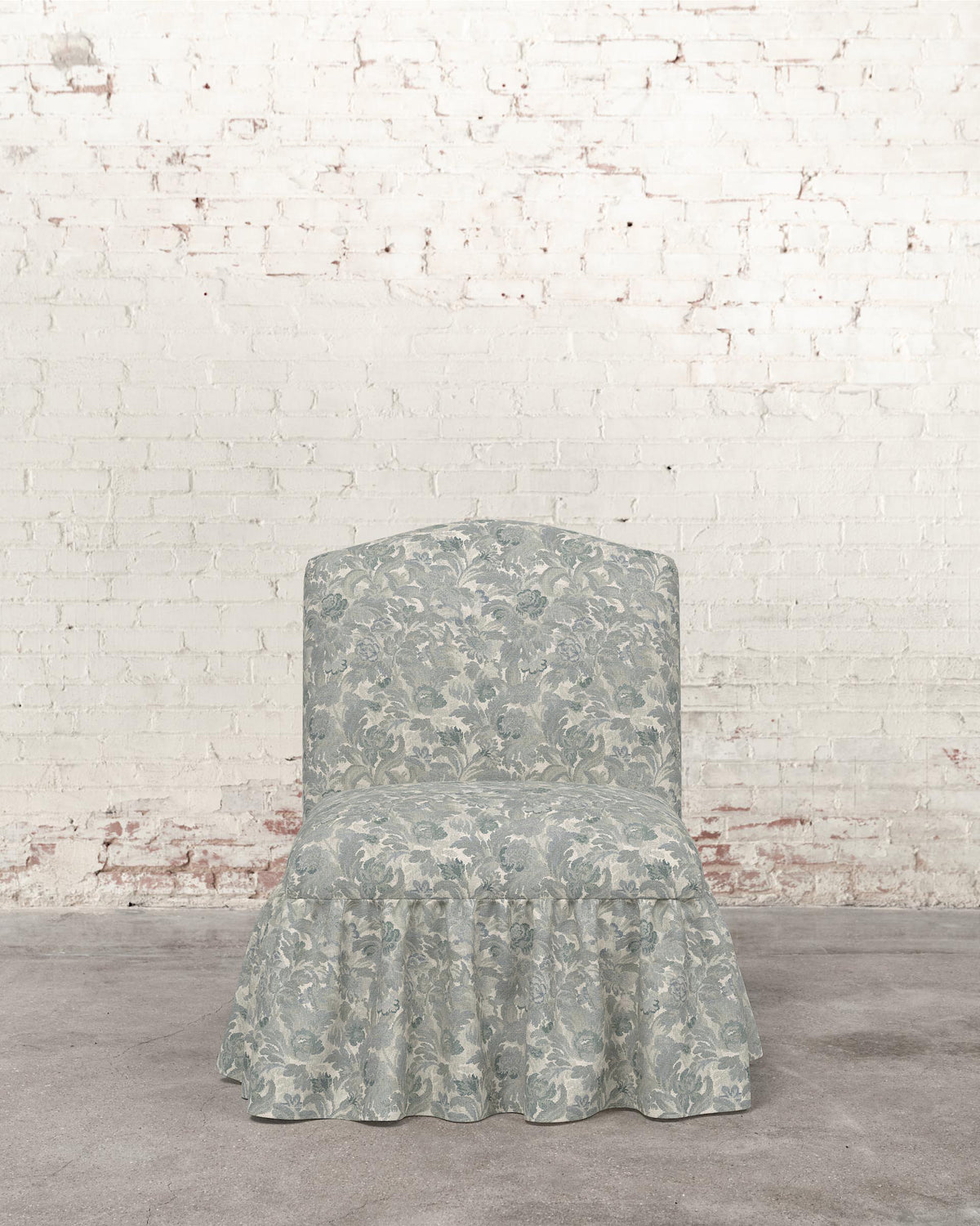 Poppy Ruffle Armless Accent Chair