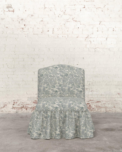 Poppy Ruffle Armless Accent Chair