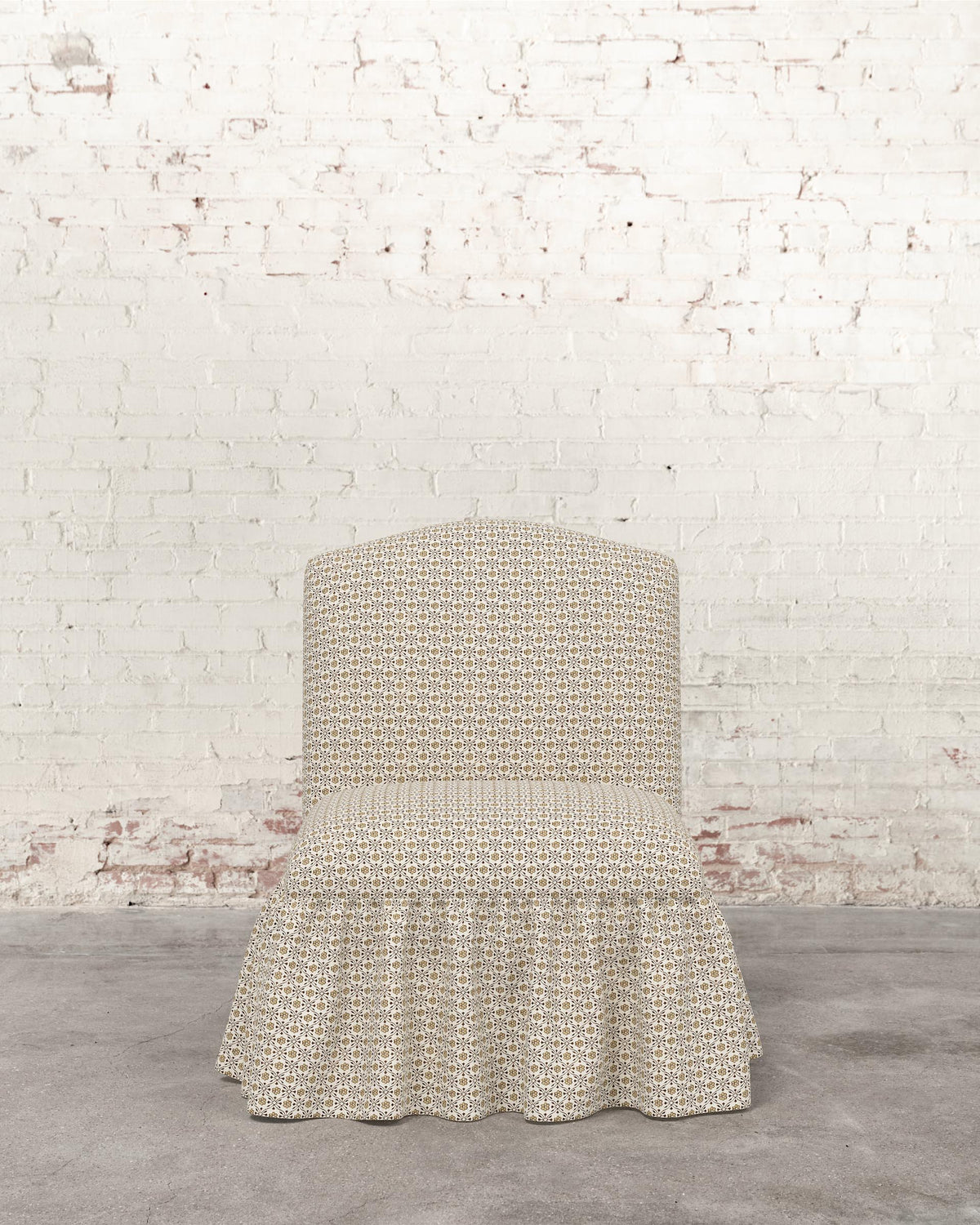 Poppy Ruffle Armless Accent Chair