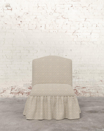Poppy Ruffle Armless Accent Chair