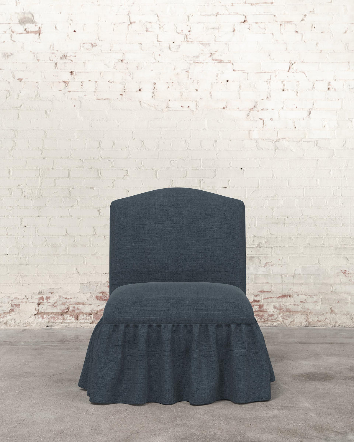 Poppy Ruffle Armless Accent Chair