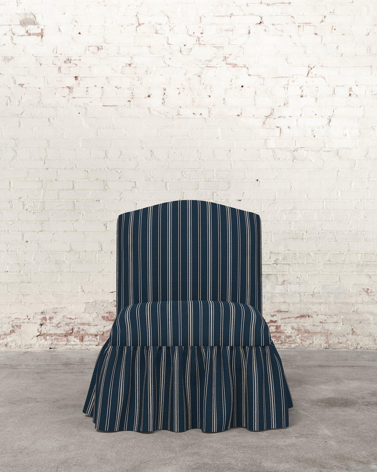 Poppy Ruffle Armless Accent Chair