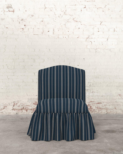 Poppy Ruffle Armless Accent Chair