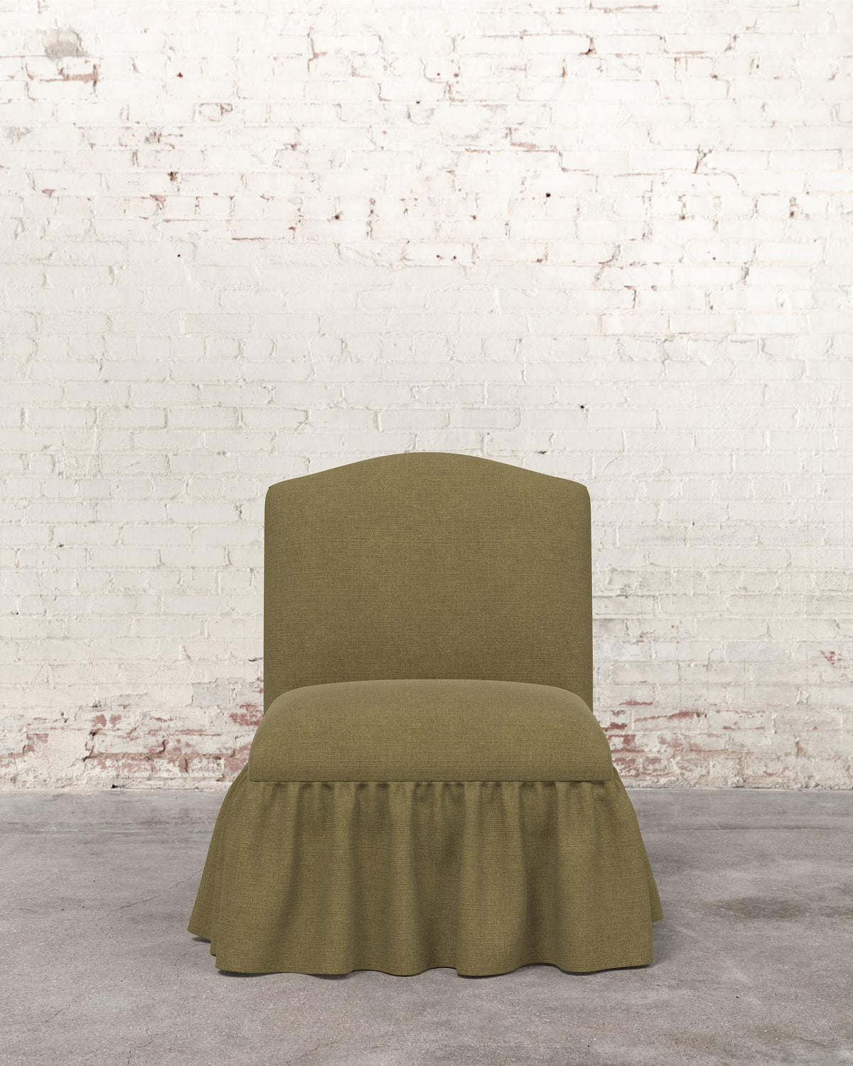 Poppy Ruffle Armless Accent Chair