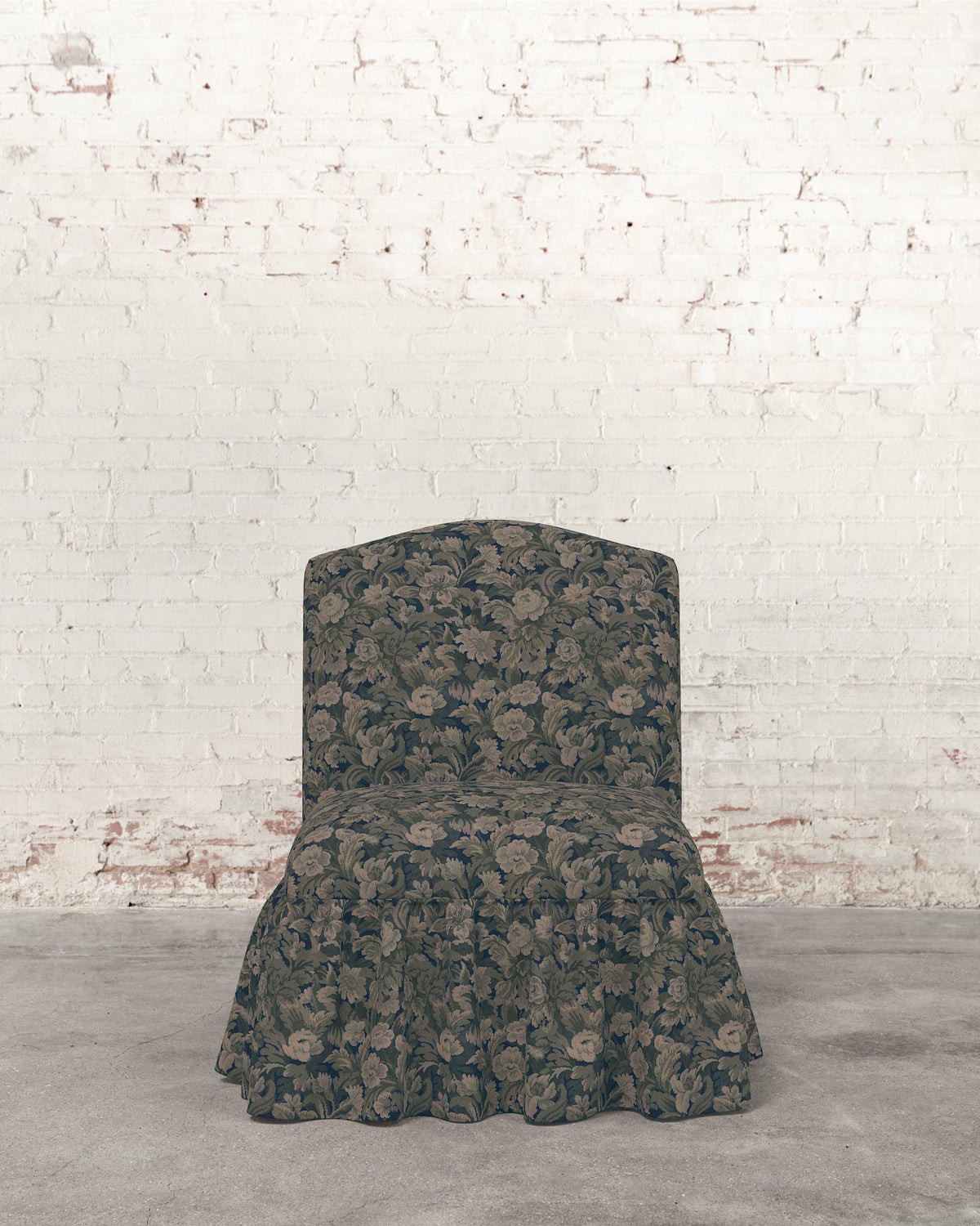 Poppy Ruffle Armless Accent Chair