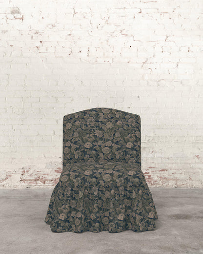 Poppy Ruffle Armless Accent Chair