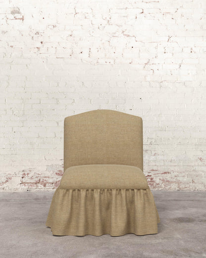Poppy Ruffle Armless Accent Chair