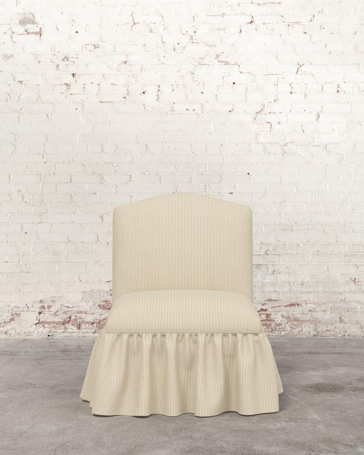 Poppy Ruffle Armless Accent Chair