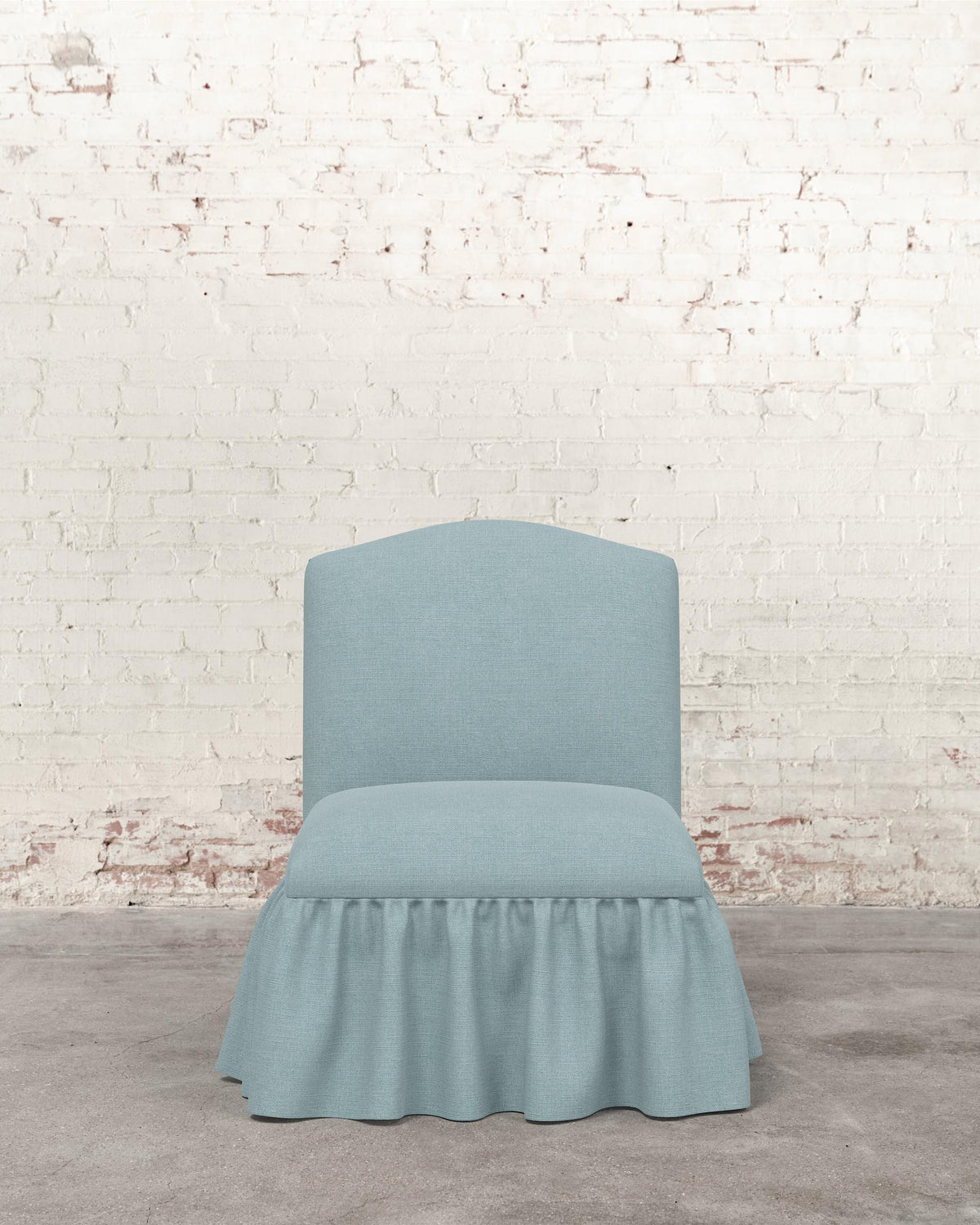 Poppy Ruffle Armless Accent Chair
