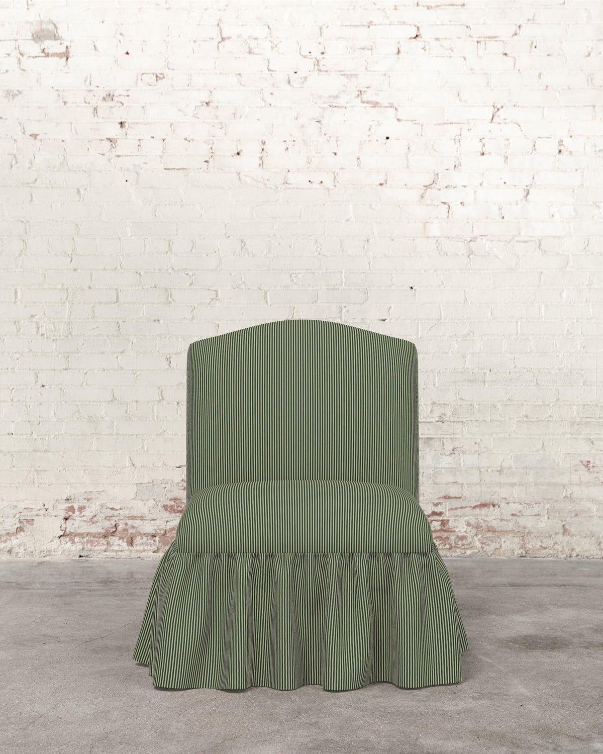 Poppy Ruffle Armless Accent Chair