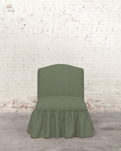 Poppy Ruffle Armless Accent Chair