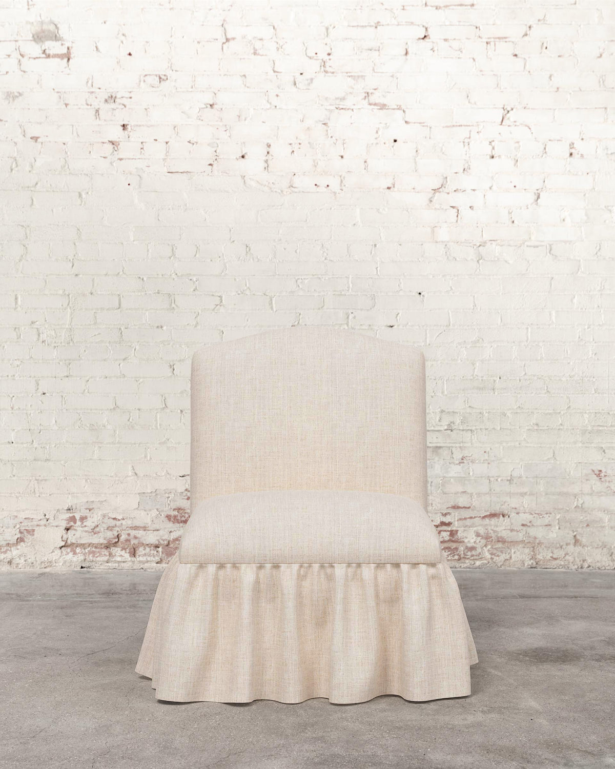 Poppy Ruffle Armless Accent Chair