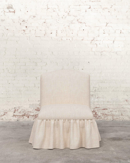 Poppy Ruffle Armless Accent Chair