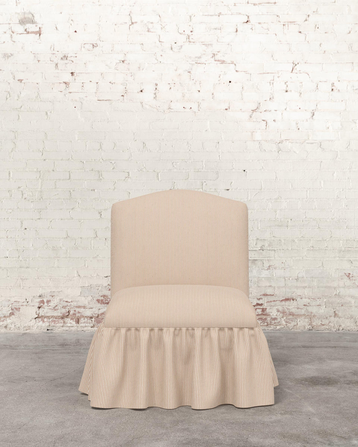 Poppy Ruffle Armless Accent Chair