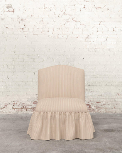Poppy Ruffle Armless Accent Chair