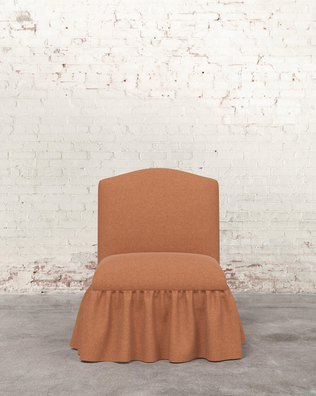 Poppy Ruffle Armless Accent Chair