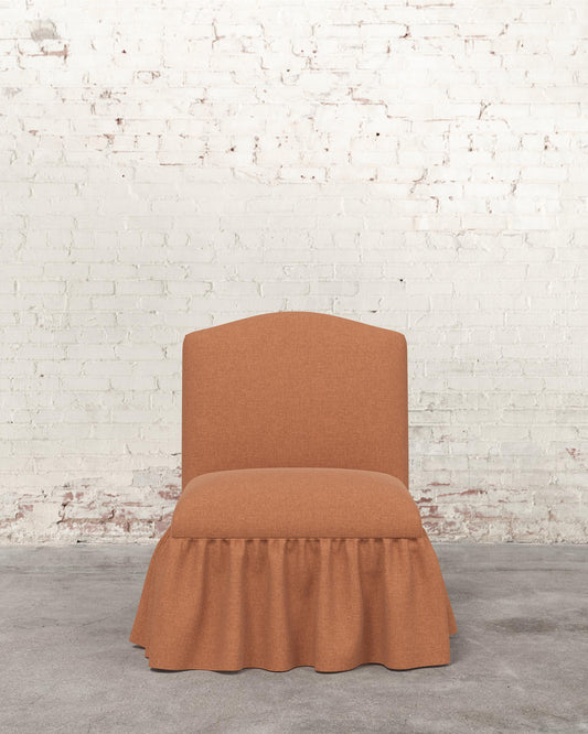 Poppy Ruffle Armless Accent Chair