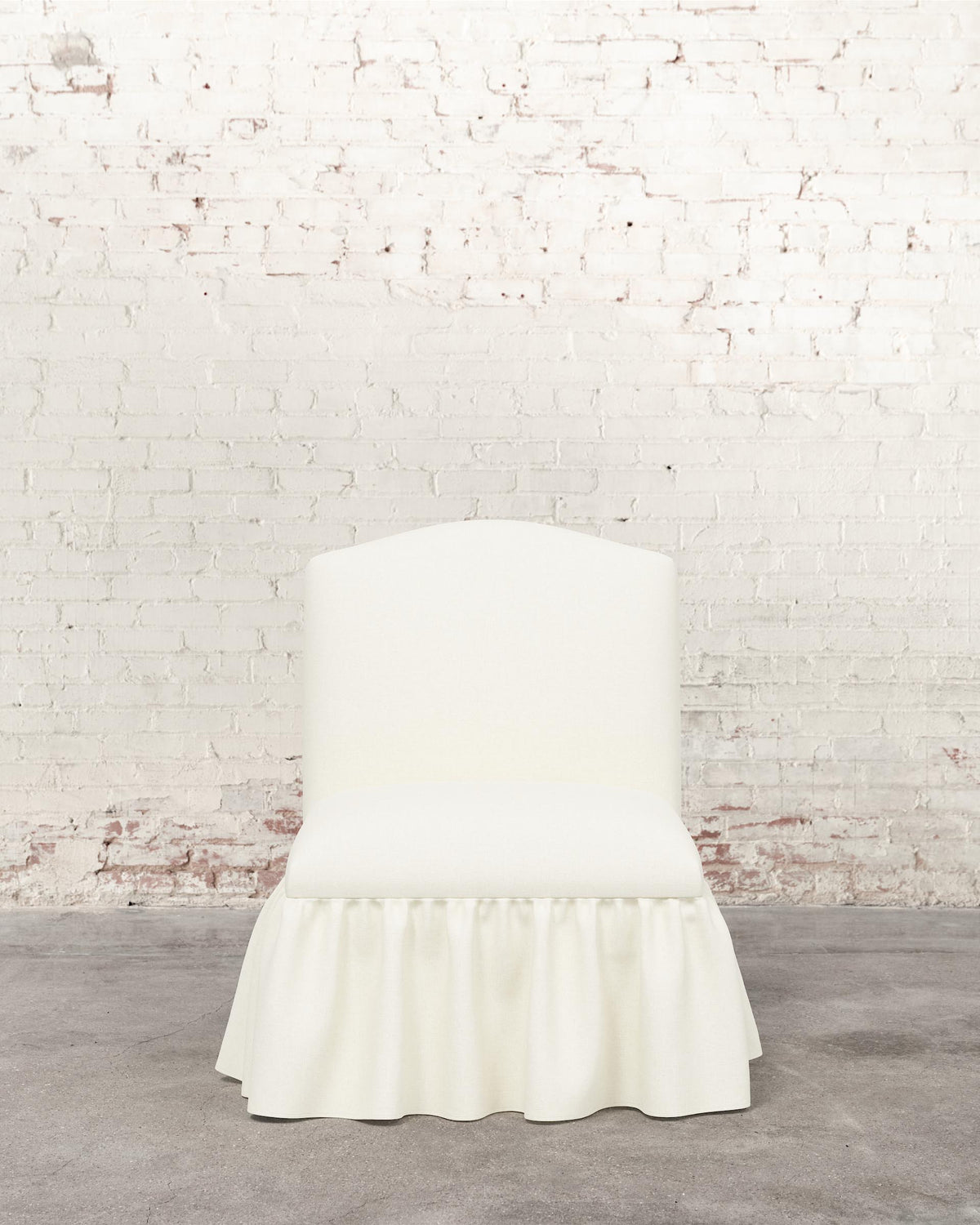 Poppy Ruffle Armless Accent Chair