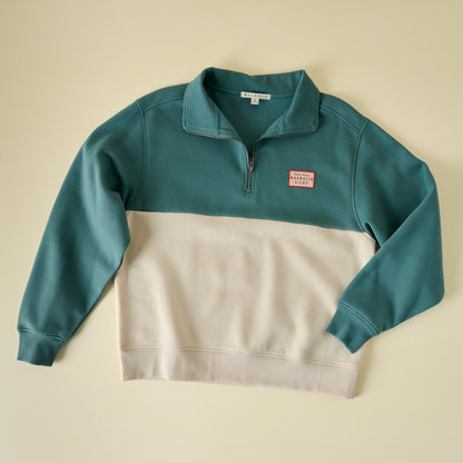 Magnolia Quarter Zip Colorblock Sweatshirt