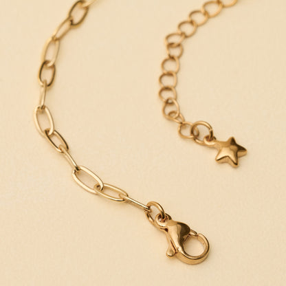 Radiant Heart Brass Chain Necklace