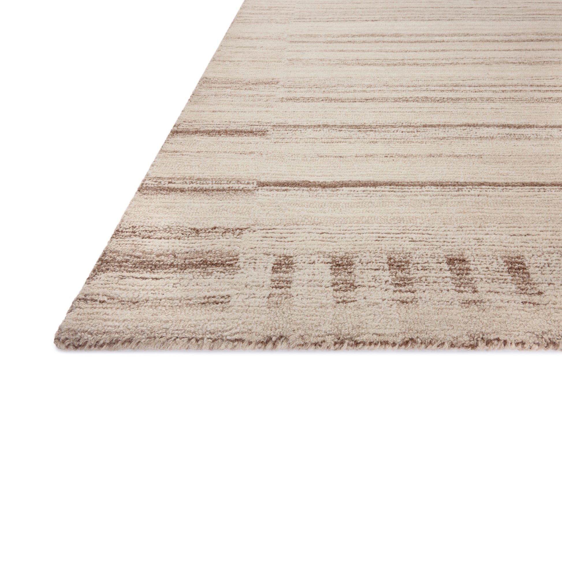 Rae Natural Oatmeal Rug close up of corner