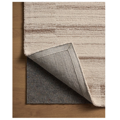 Rae Natural Oatmeal Rug corner flipped back