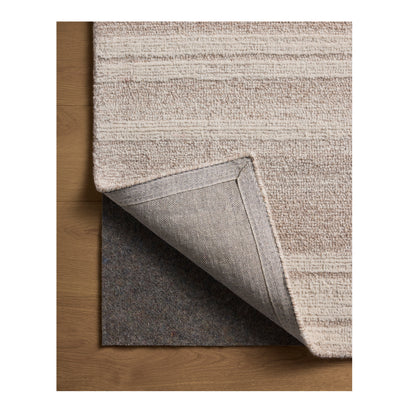 Rae Clay Ivory Rug corner flipped back