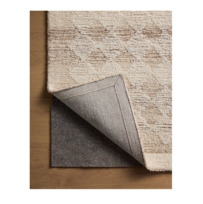 Rae Natural Ivory Rug corner flipped back