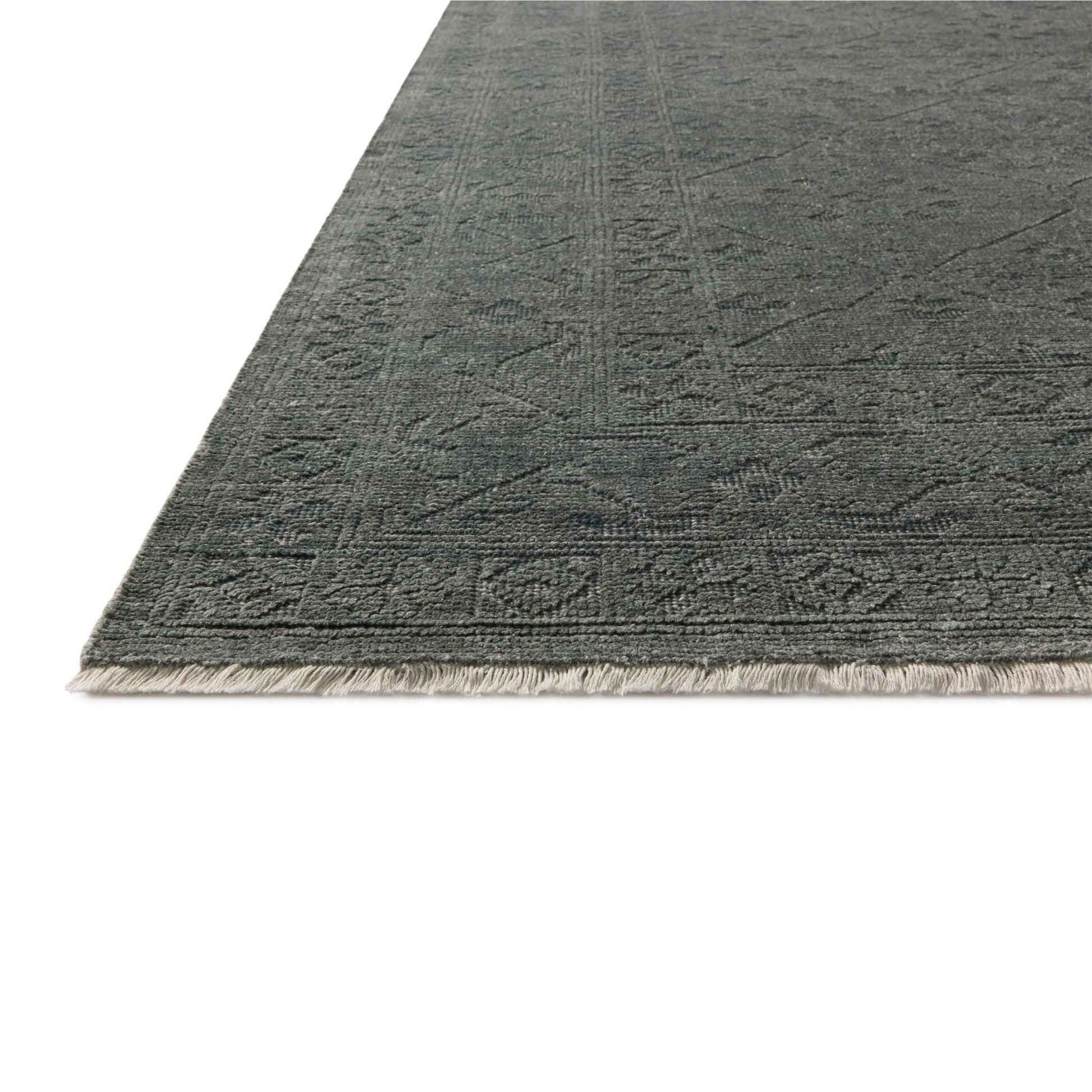 Ruth Ocean Midnight Rug corner up close