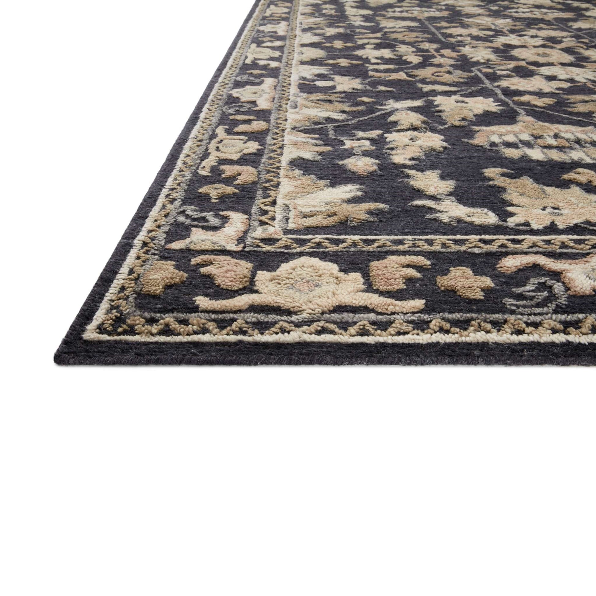 Ingrid Navy Multi Rug close up of corner