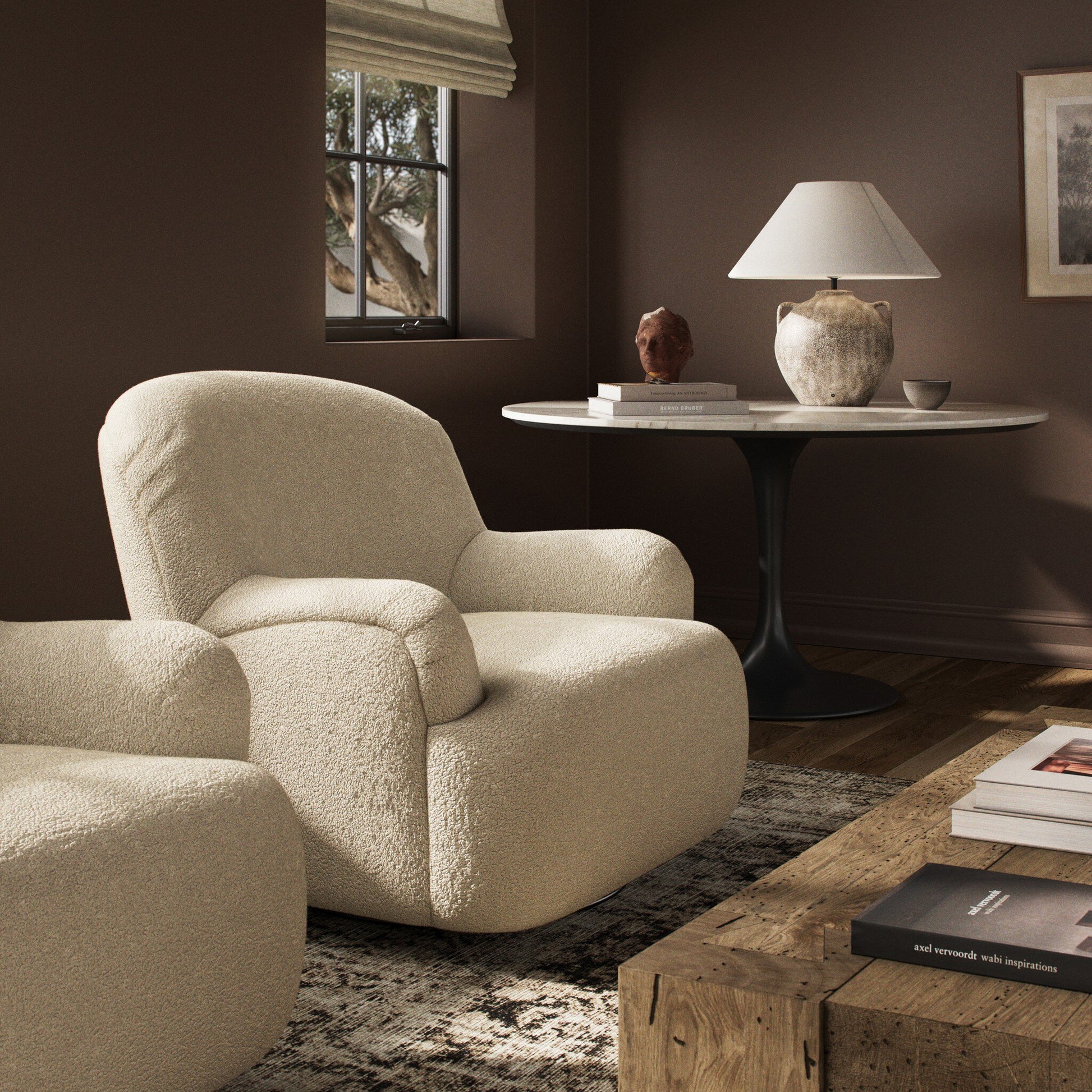 Almond Ruby Chair shown in living room