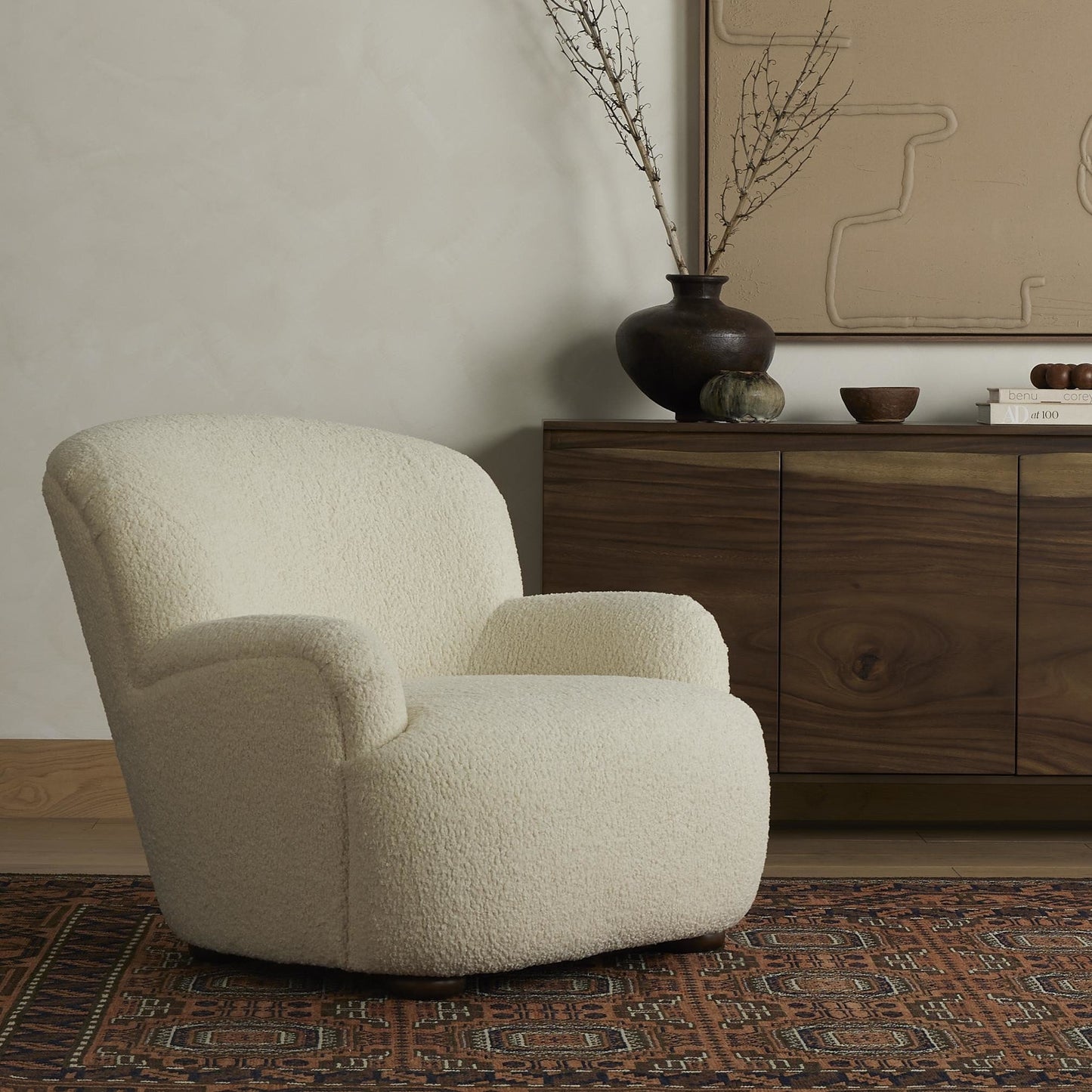 Almond Ruby Chair shown in living room space