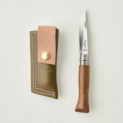 Olive Whiskey Knife & Sheath Set