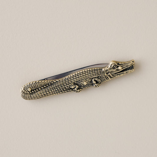 Alligator Brass Knife