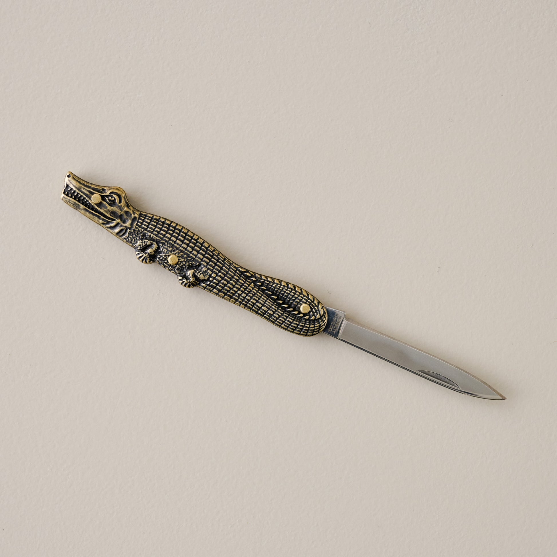 Alligator Brass Knife