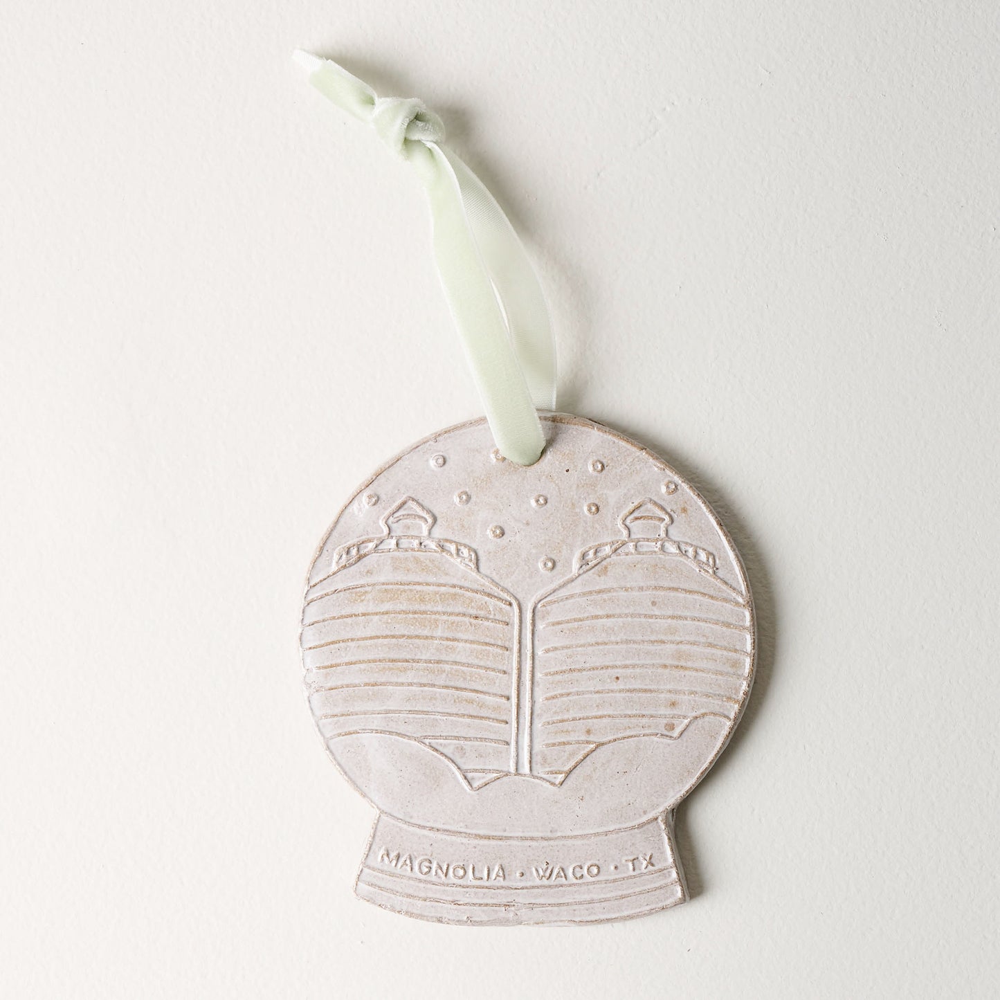 Silos Snow Globe Ceramic Ornament