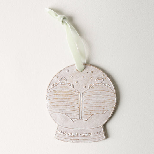 Silos Snow Globe Ceramic Ornament