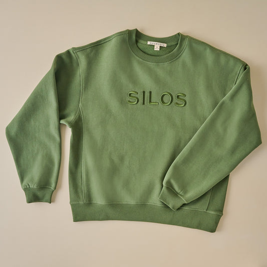 Silos 3D Embroidered Green Sweatshirt