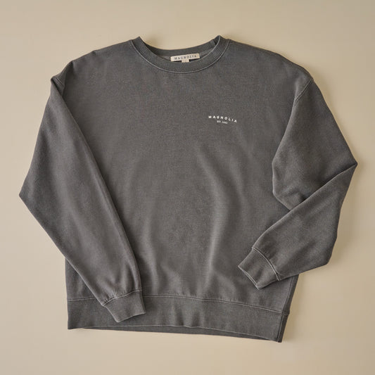 Magnolia Silos Garment Dye Washed Black Sweatshirt