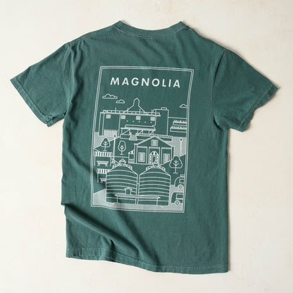 Magnolia Silos Icons Blue Spruce Shirt back view