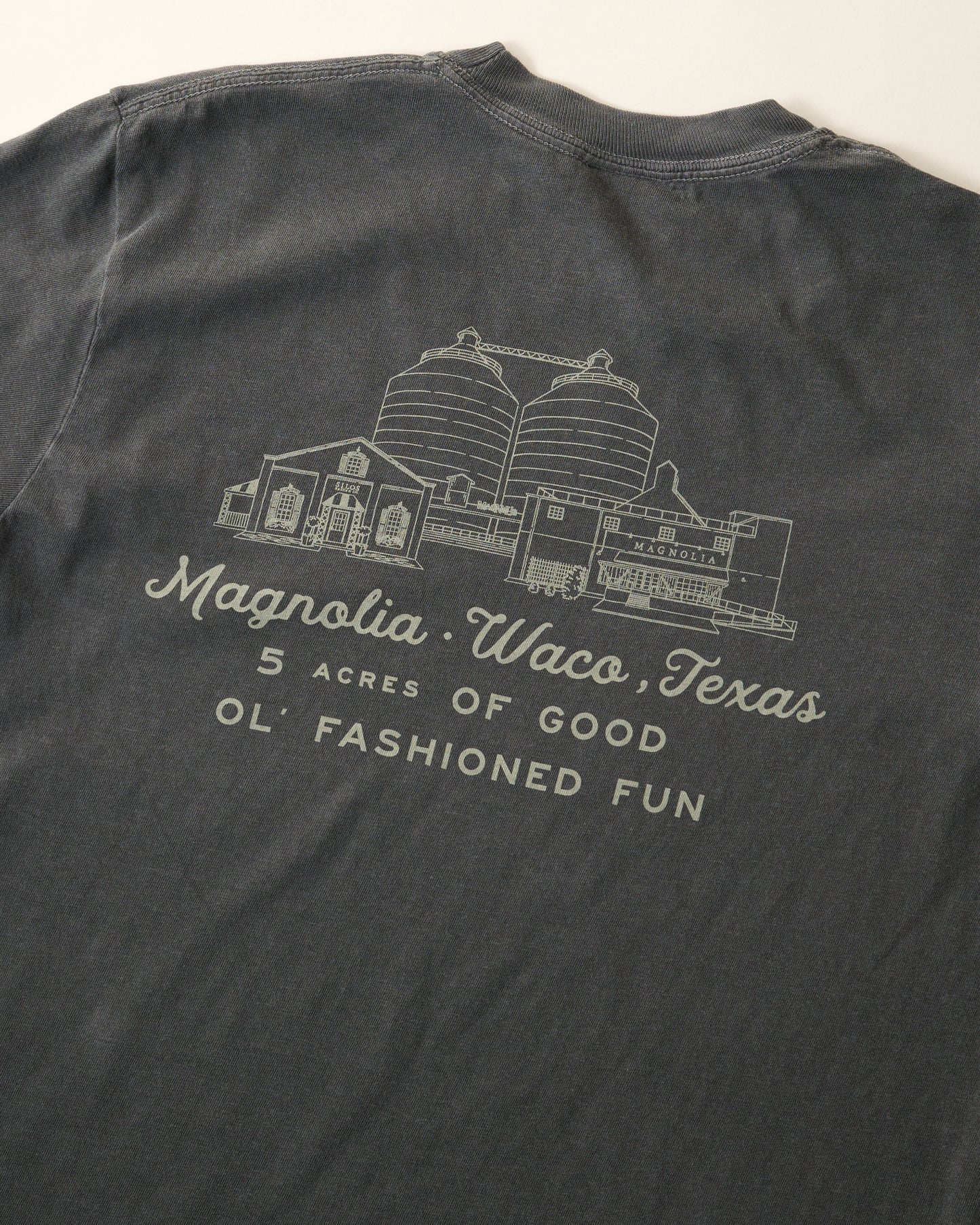 Magnolia Silos Sketch Pepper Shirt back view
