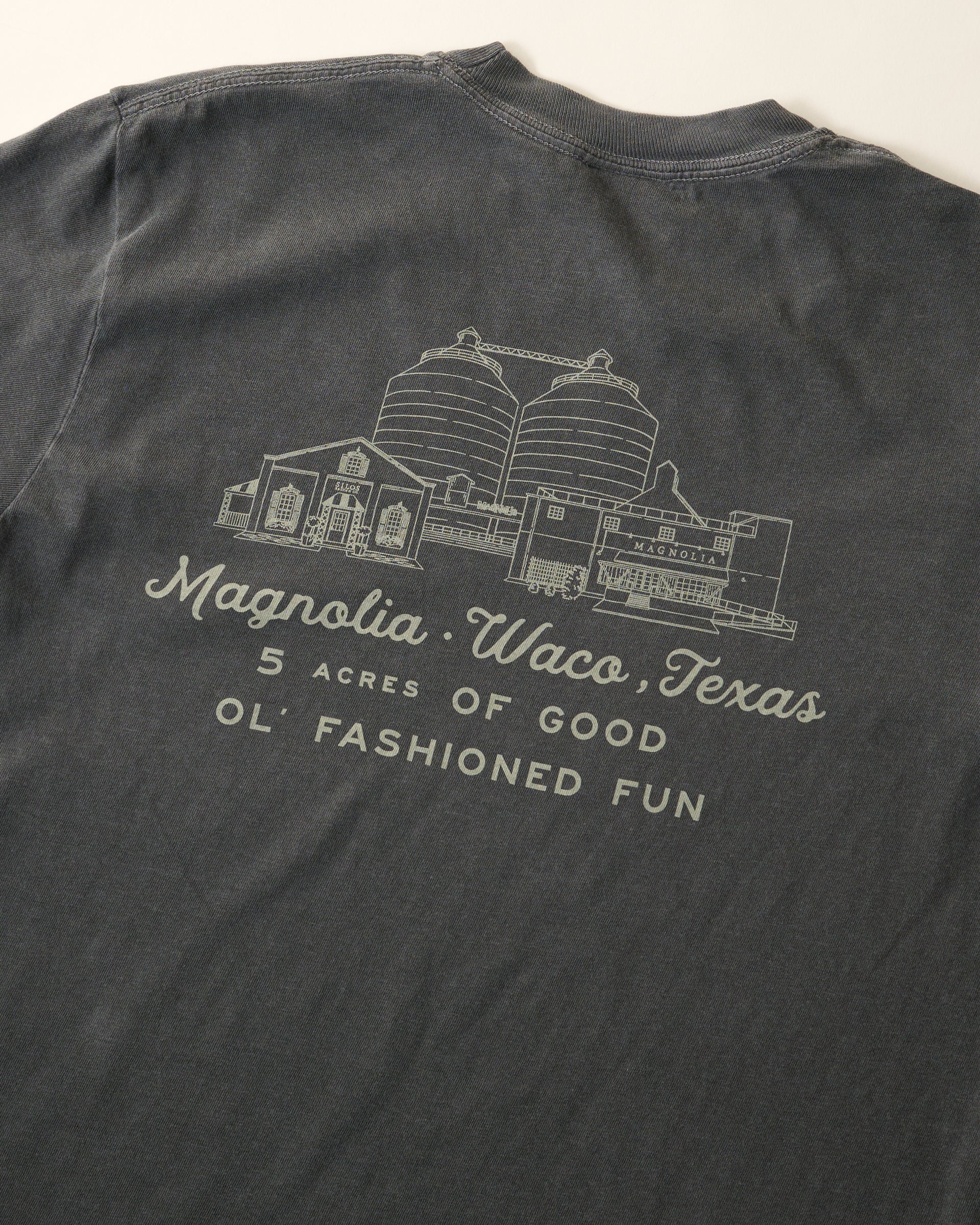 Magnolia Silos Sketch Pepper Shirt back view