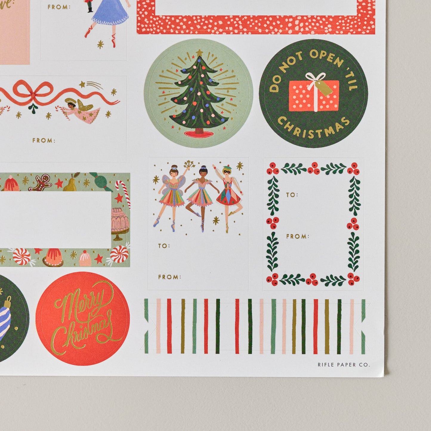 Nutcracker Stickers & Labels up close