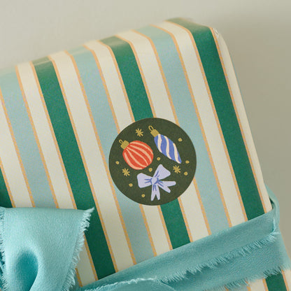 Nutcracker Stickers & Labels on a gift
