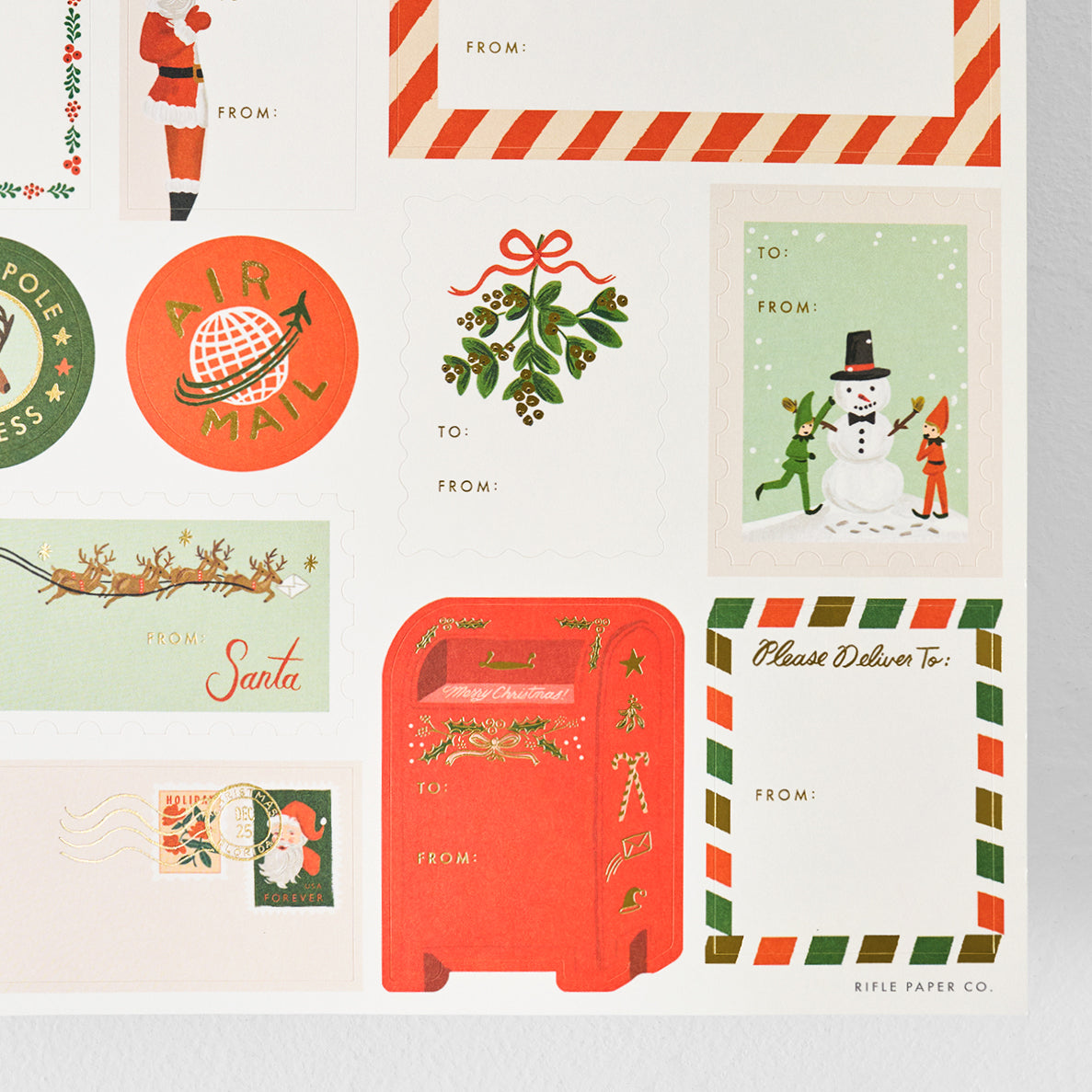 Air Mail Sticker Sheet up close